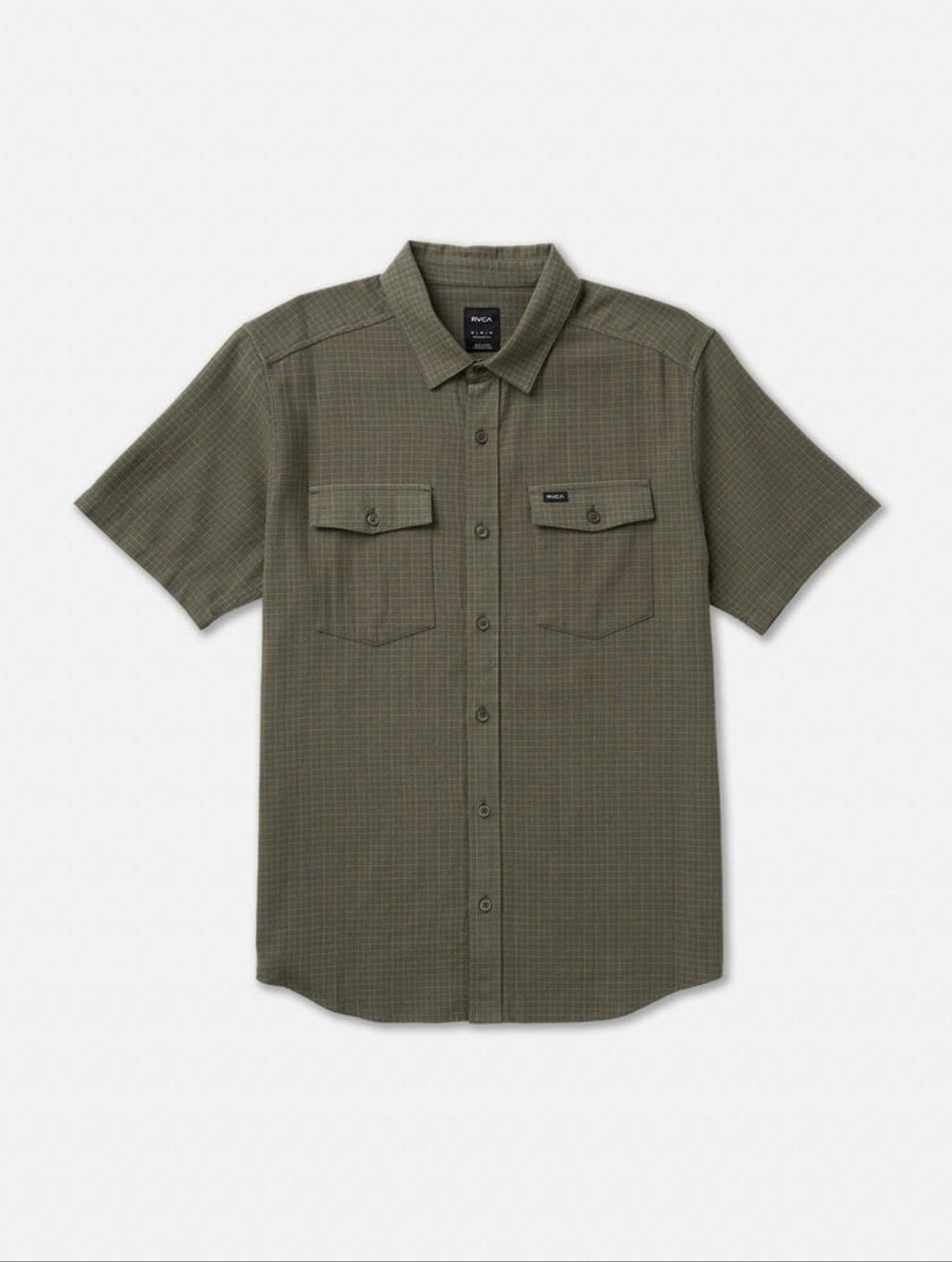RVCA Costa Plaid Short Sleeve Woven Button Up Shirt Mens Size Large NWT